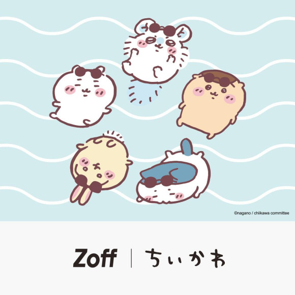 Zoffと「ちいかわ」が再びコラボレーション！ 第2弾は『ちいかわ』『ハチワレ』『うさぎ』に加え、新たに『モモンガ』『くりまんじゅう』が登場。