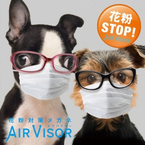 花粉症対策にAIR　VISOR！