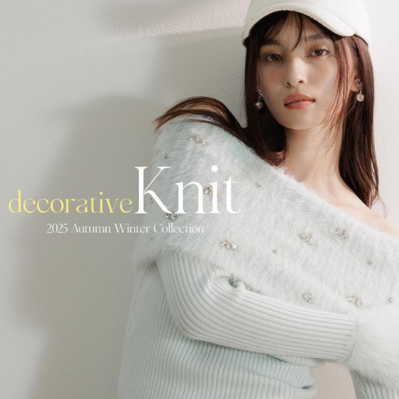 【RANDA(RANDA)】“decolative Knit”(9月12日(周五)开始发售),配上若无其事的华丽光彩。  