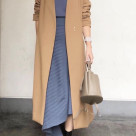 ☆No collar long coat☆