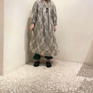 【 nest Robe 】 Enbroidery linen dress