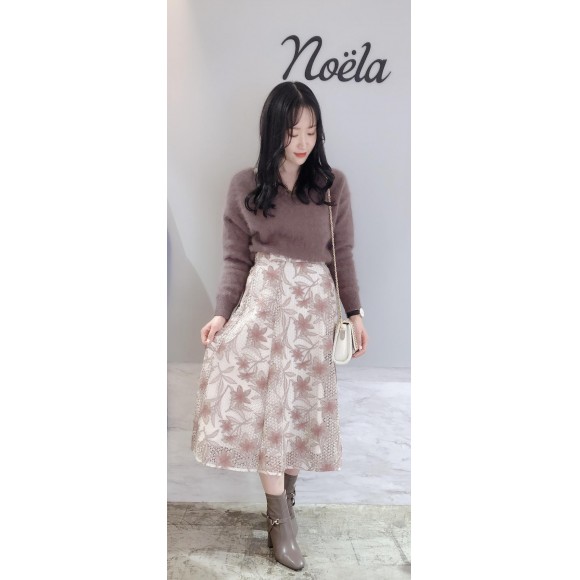 メッシュ刺繍フレアスカート | ノエラ・ショップニュース | 福岡PARCO