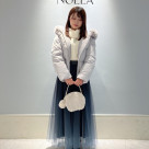 ファー付きショートダウンコート