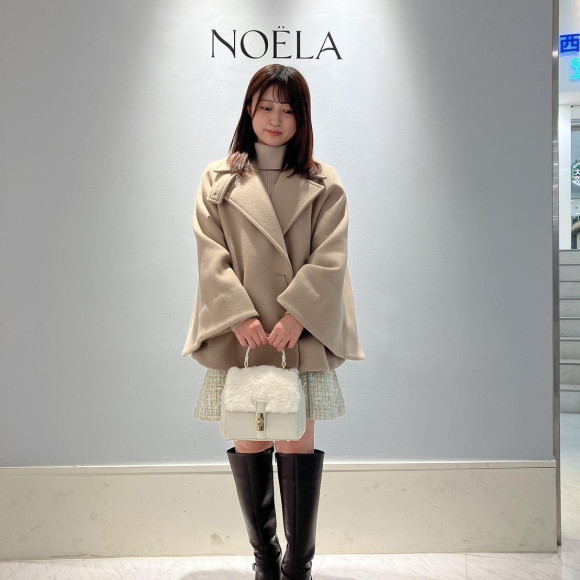 ケープミドルウールコート