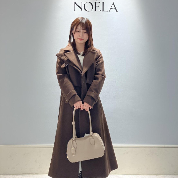 2WAY stand collar wool coat