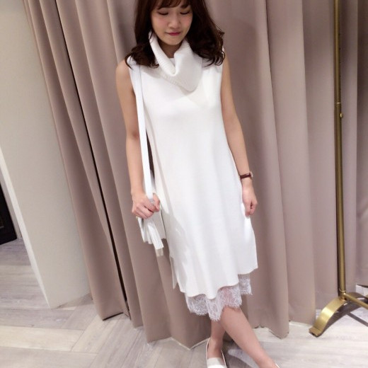 レイヤードロングニット♡