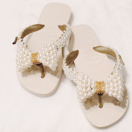 パールリボンsandals   beige