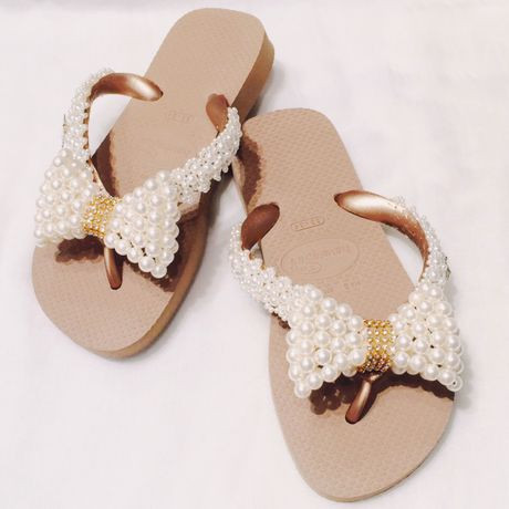 パールリボンsandals   brown
