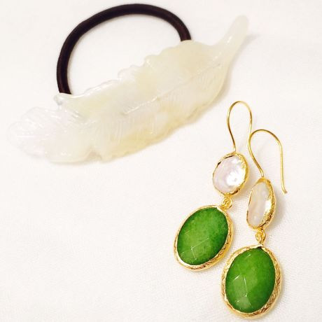 天然石accessory &ヘアゴムset