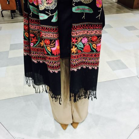 アーリ刺繍大判ストール009