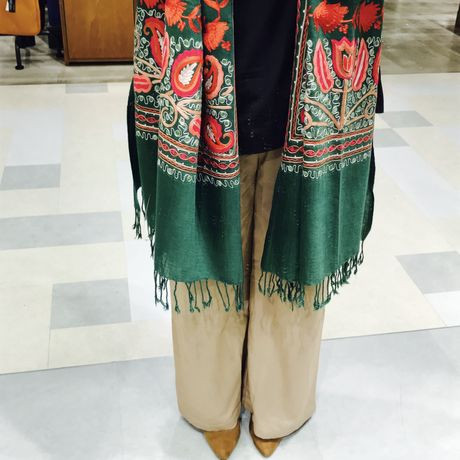 アーリ刺繍大判ストール007