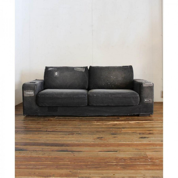 30％OFF】FRANKLIN SOFA BLACK Damage DENIM(カバー） │ 福岡