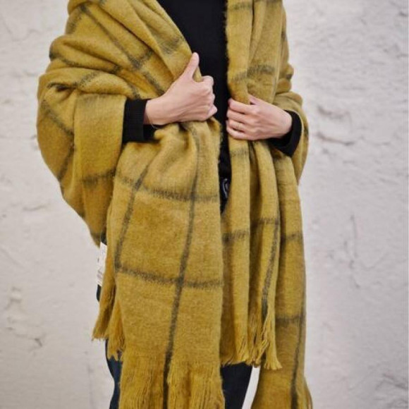 BLANKET CHECK 100X200 ブランケット ストール ひざ掛け 013