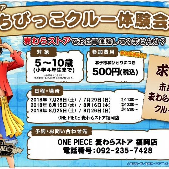 夏休みに開催決定！「ちびっこクルー体験会」
