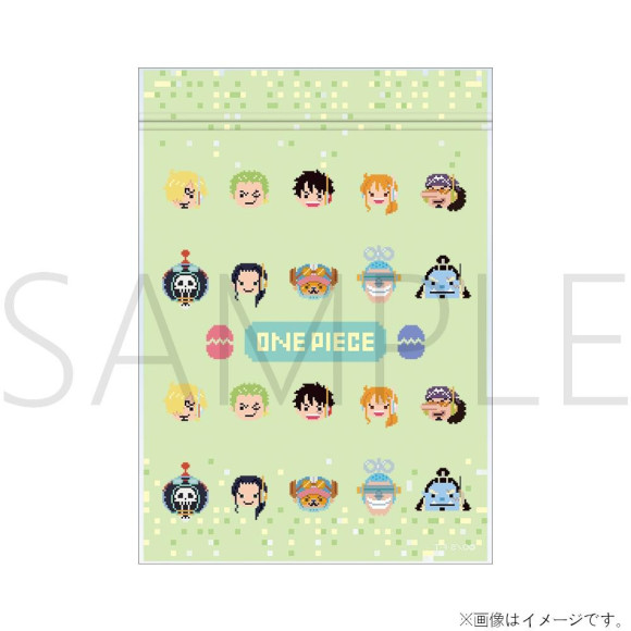 【新商品】エッグヘッド衣装の麦わらの一味ドット絵デザインを使用したジッパーバッグが3月20日(金)に新登場！