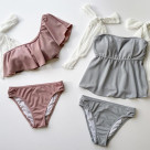 肩膀上的絲帶和彩色粉筆色很可愛♡【福岡泳衣天神泳衣度假村泳衣ALBOVE瑜伽健身房PEAK&PINE男泳衣】