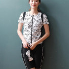 二の腕をカバーしてくれる半袖フィットネス水着☆【福岡パルコ　大人水着　九州水着　天神水着　体型カバー水着　フィットネス水着】