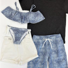 爽やかなデニムプリント水着あります！【福岡水着　天神水着　リゾート水着　ALBOVE　ヨガ　ジム　PEAK & PINE　メンズ水着】