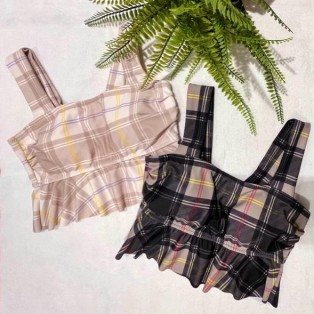 福岡・天神　リゾート水着　ヨガ・ジム　年間ショップ　PEAK＆PINE☆　まるでお洋服♡フリルビスチェブラビキニ♡