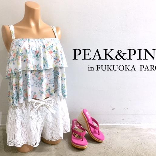 福岡・天神リゾート　水着ショップ　PEAK&PINE福岡パルコ☆小花柄で可愛くきまるキャミキニ☆＝