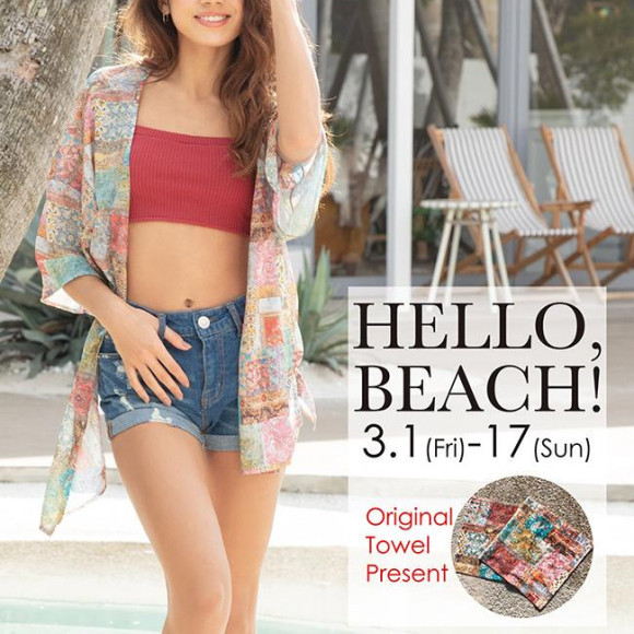 福岡・天神リゾート　水着ショップ　PEAK&PINE福岡パルコ☆明日から！【HELLO BEACH!】フェア開催！！