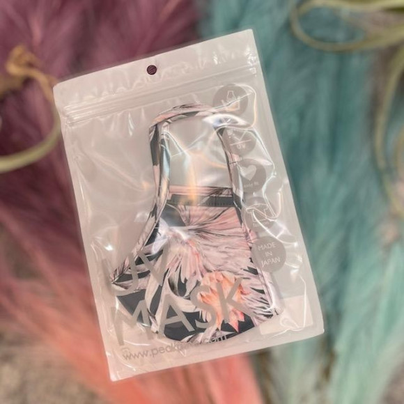 福岡・天神リゾート　水着ショップ　PEAK＆PINE　2021年新作☆　水着素材ファッションマスク　UVカットマスク　花柄マスク♥
