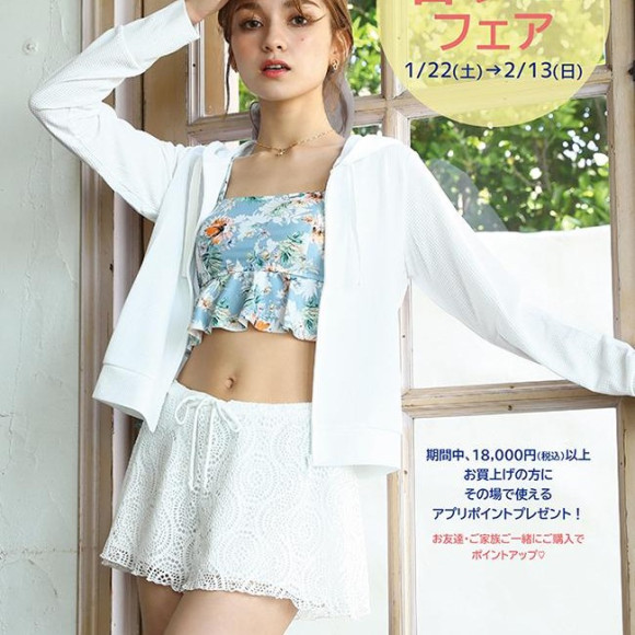福岡・天神リゾート　水着ショップ　PEAK＆PINE　春タビフェア開催中☆