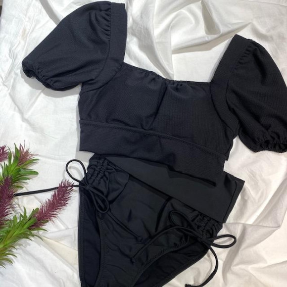 福岡・天神リゾート　水着ショップ　PEAK＆PINE　大人気シリーズ★　お洋服見えが叶うパフスリーブビキニ♡