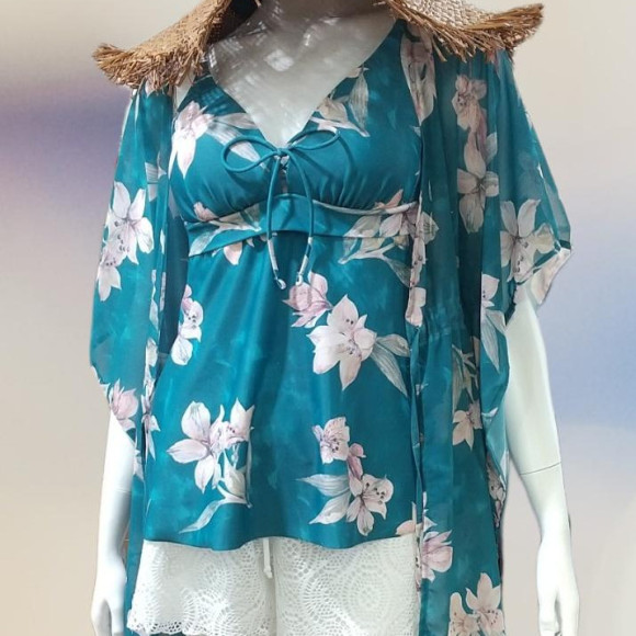 体型カバー出来る♪花柄キャミソール水着❀【福岡水着　天神水着　リゾート水着　ALBOVE　ヨガ　ジム　PEAK＆PINE　メンズ水着】
