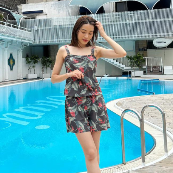 大人女性におすすめ★オールインワン水着☆【福岡水着　天神水着　リゾート水着　ALBOVE　ヨガ　ジム　PEAK＆PINE　メンズ水着】