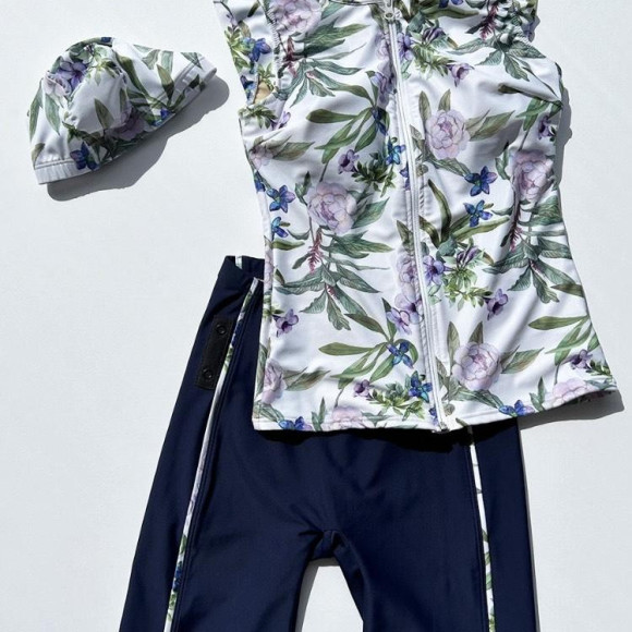 体型カバーアップ抜群！フィットネス水着❀【福岡水着　天神水着　リゾート水着　ALBOVE　ヨガ　ジム　PEAK＆PINE　メンズ水着】