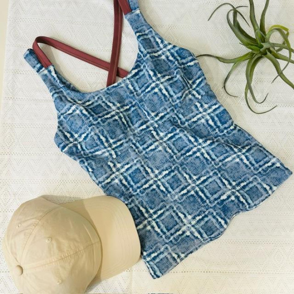 可愛いチェック柄ヨガウェア♡【福岡水着　天神水着　リゾート水着　ALBOVE　ヨガ　ジム　PEAK＆PINE　メンズ水着】