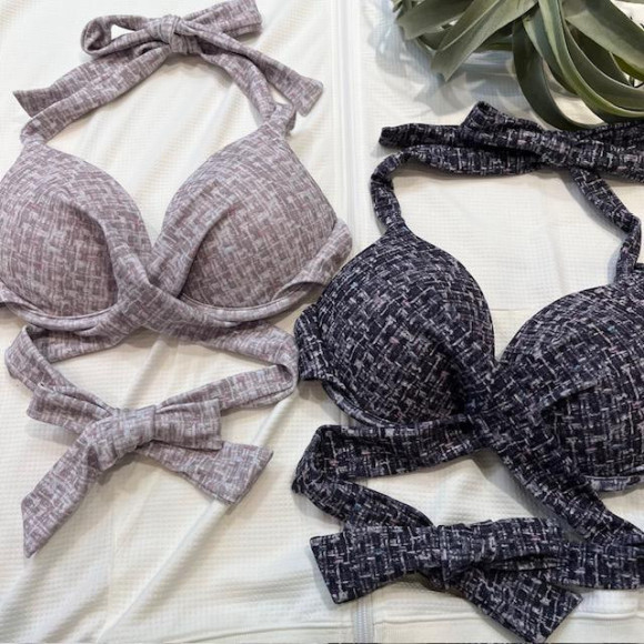 可愛いツイード柄水着あります♡【福岡水着　天神水着　リゾート水着　ALBOVE　ヨガ　ジム　PEAK & PINE　メンズ水着】