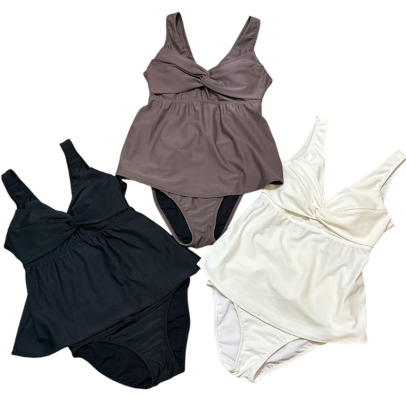 露出控えめなシンプル大人水着♡【福岡水着　天神水着　リゾート水着　ALBOVE　ヨガ　ジム　PEAK & PINE　メンズ水着】