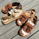 SHAKA☆MOC MULE TASSEL COWHAIR・MOC MULE TASSEL SUEDE