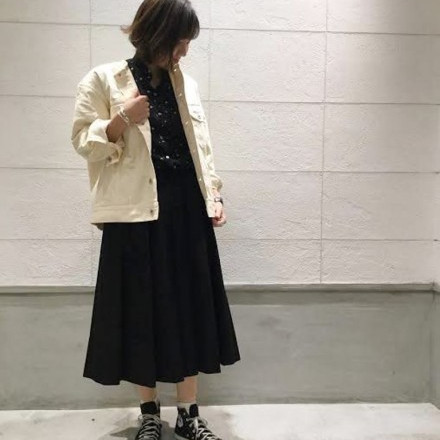 ノーカラーデニムジャケットのご紹介です♪