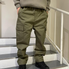 เมนดีซี D ทะเลกางเกงความกว้าง cargo pant ผ้าไม่มีลวดลายเอวยางยาว