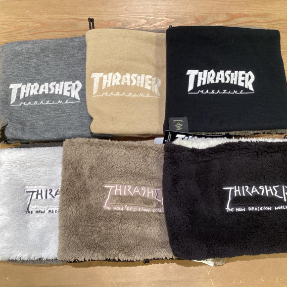 【THRASHER】 2 kinds of popular neck warmer are available in 6 colors in total! Leave the cold weather and the street! MURASAKI SPORTS Fukuoka Parco Store