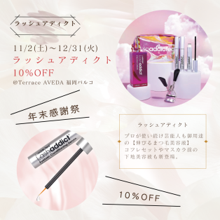 ラッシュアディクトアドバンス10％OFF！！