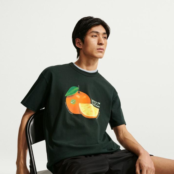 【NIKE　M PREM ORANGE TEE】