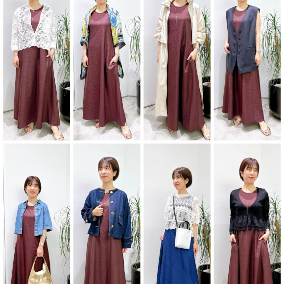 着回し力抜群！シンプルノースリーブワンピース！