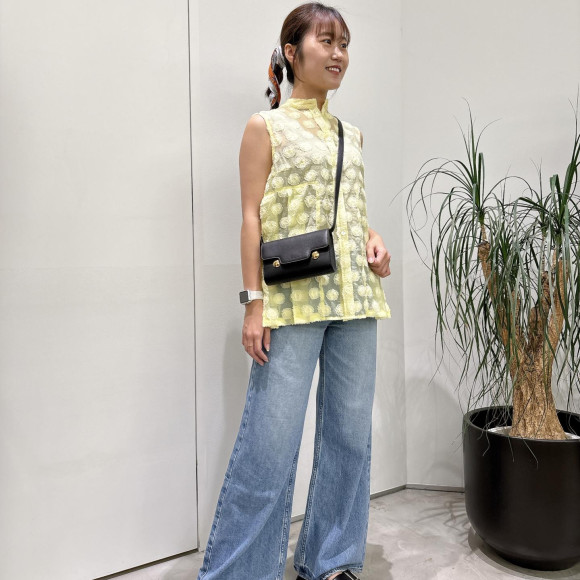 【De bon coer】シアーノースリーブブラウス