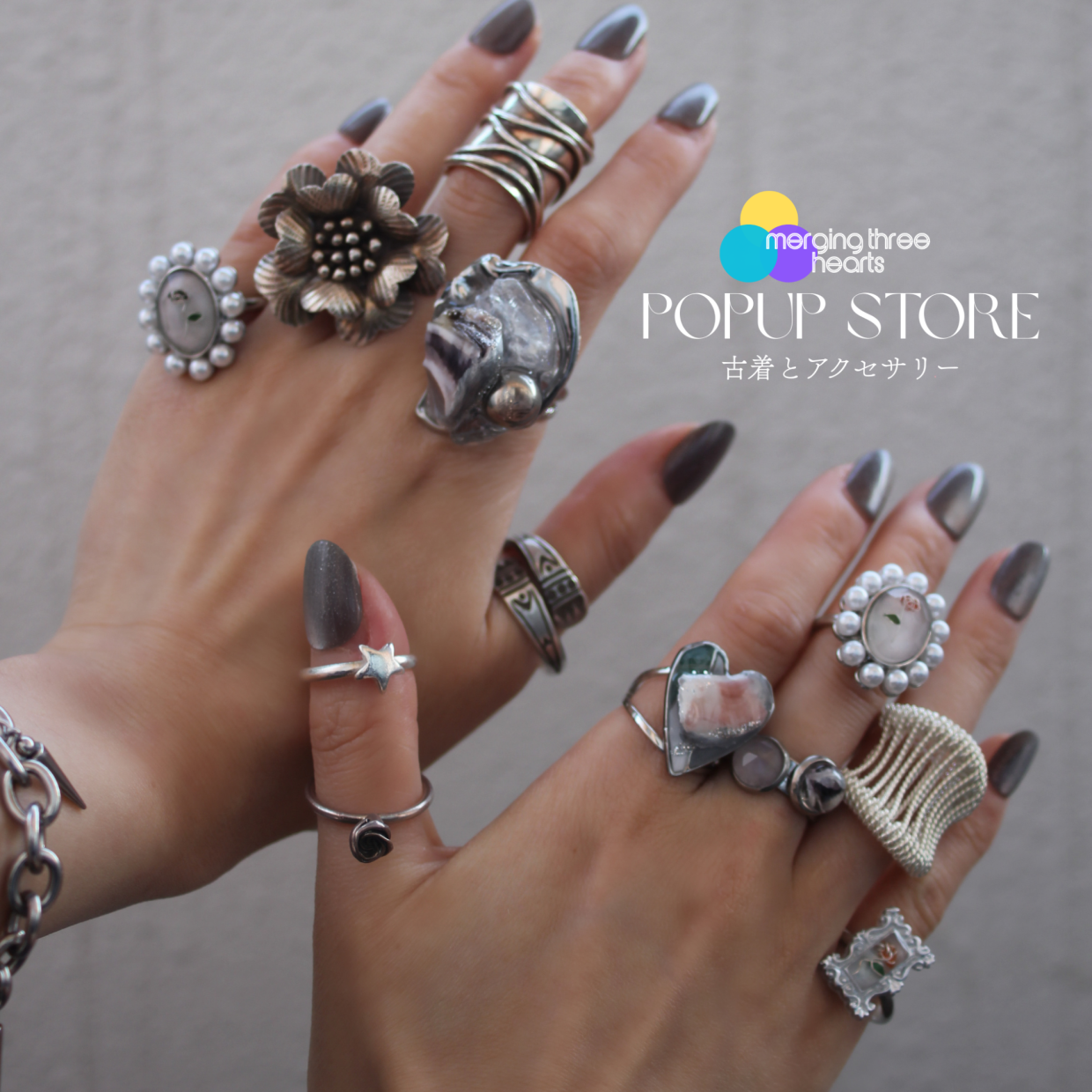 merging three hearts POPUP STORE