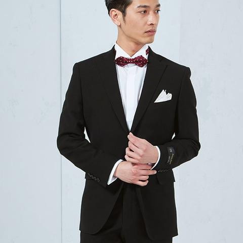 ウール100%素材の濃染フォーマル