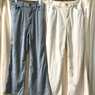 コーデュロイワイドパンツ