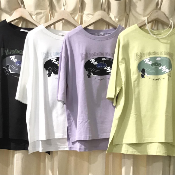 New!! 5分袖TEE