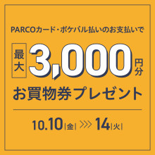 【先着500様限定】最大3,000円分！お買物券プレゼント！