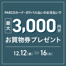 【先着500様限定】最大3,000円分!お買物券プレゼント!