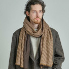 カシミヤ混リバーシブルマフラー