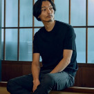 【COLE HAAN/コール ハーン】別注 ロゴ刺繍ニット半袖Tシャツ<持続冷感>
